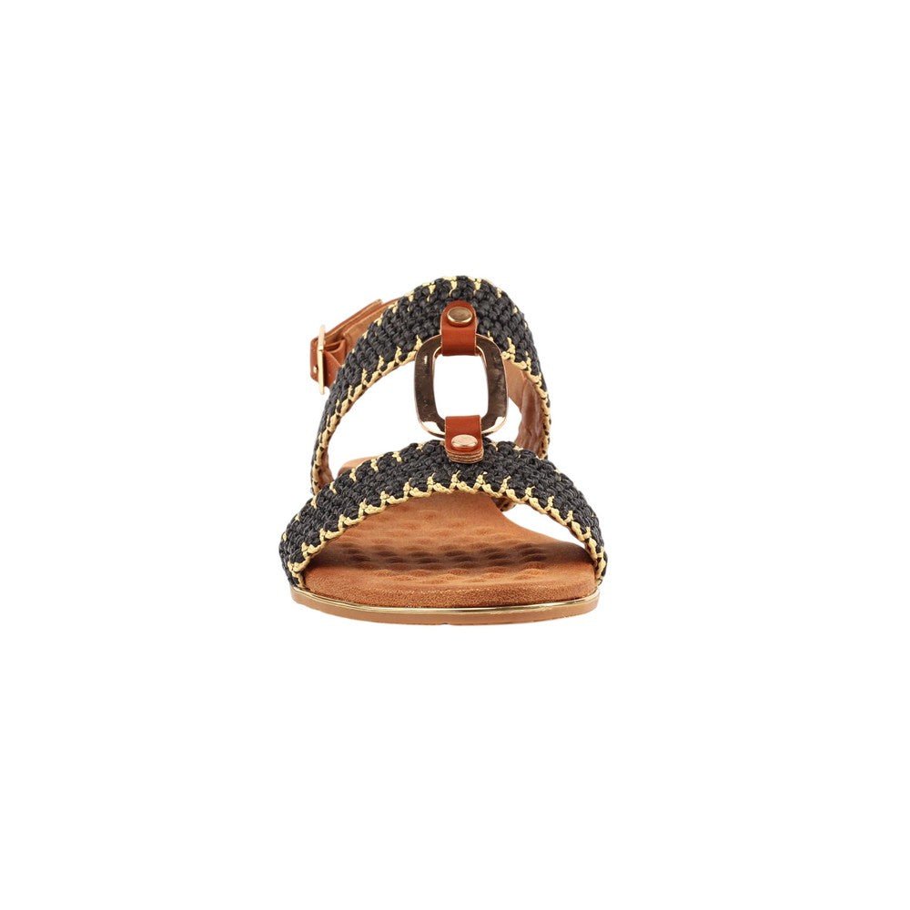 Black - Side - Lunar Womens-Ladies Jules Sandals