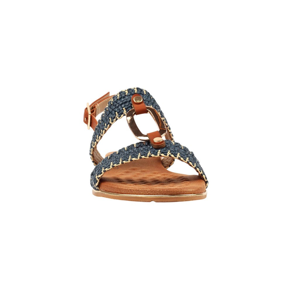 Navy - Side - Lunar Womens-Ladies Jules Sandals