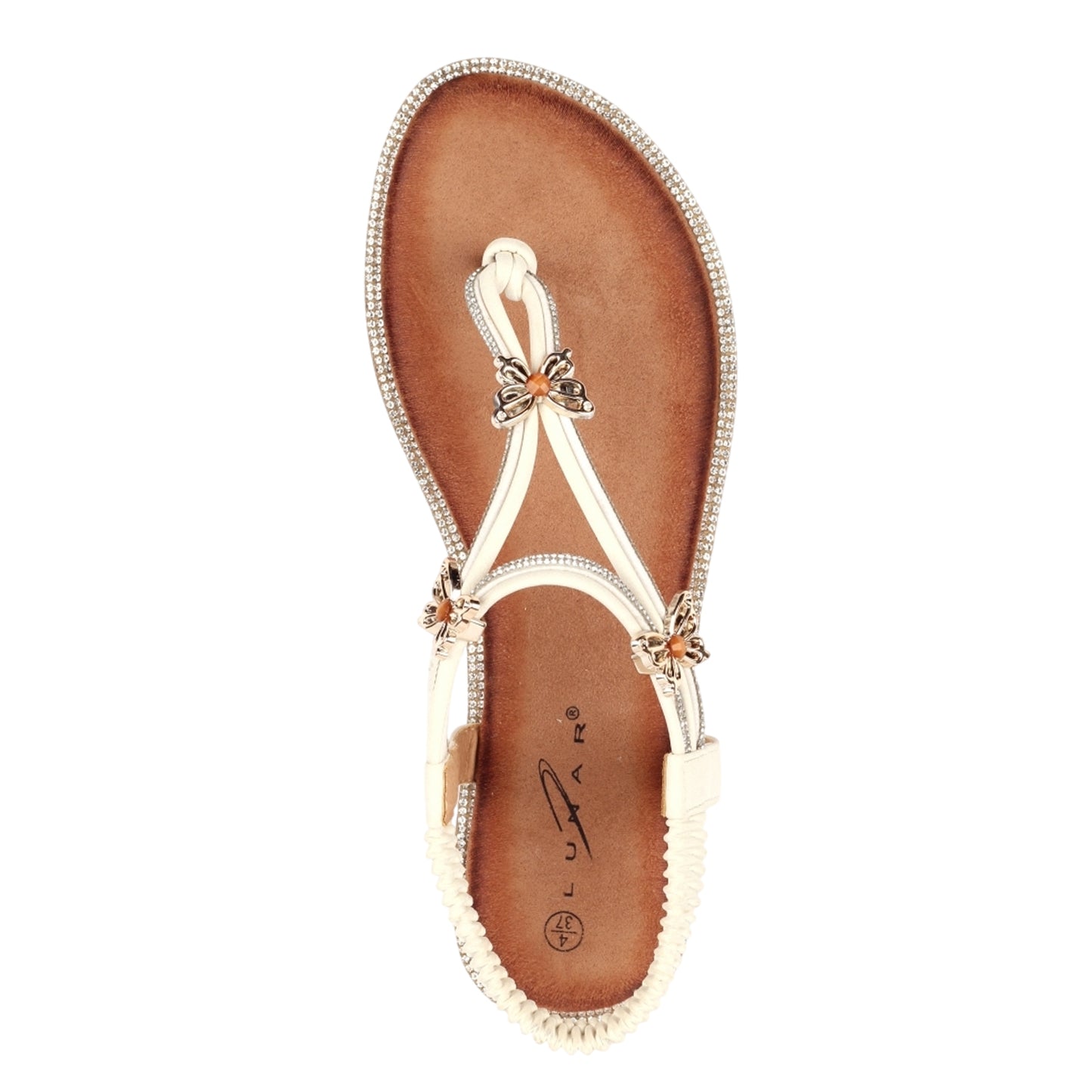 White - Pack Shot - Lunar Womens-Ladies Zentara Sandals
