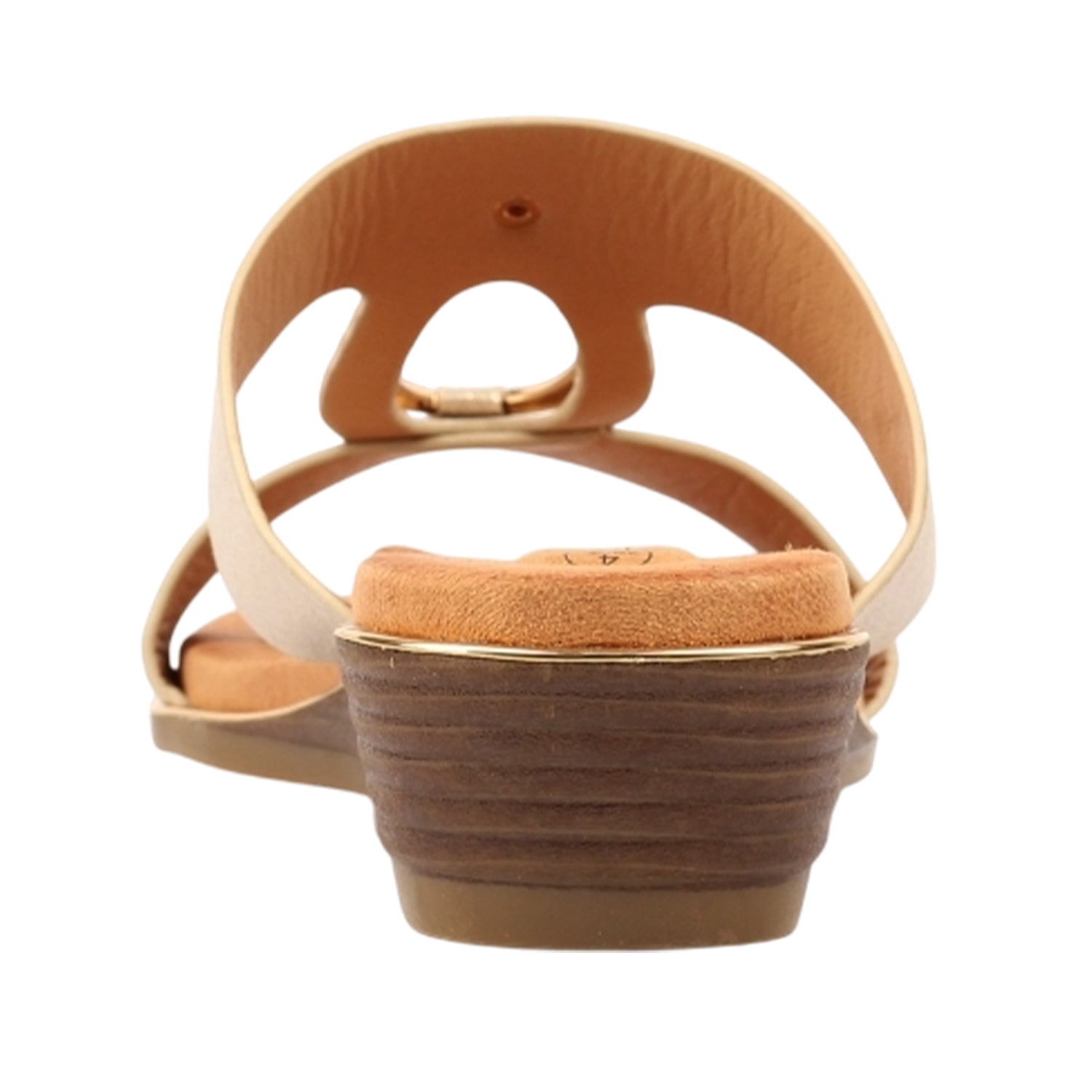 Gold - Back - Lunar Womens-Ladies Claudia Sandals