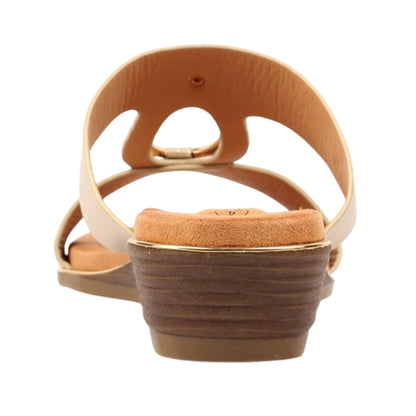 Gold - Back - Lunar Womens-Ladies Claudia Sandals
