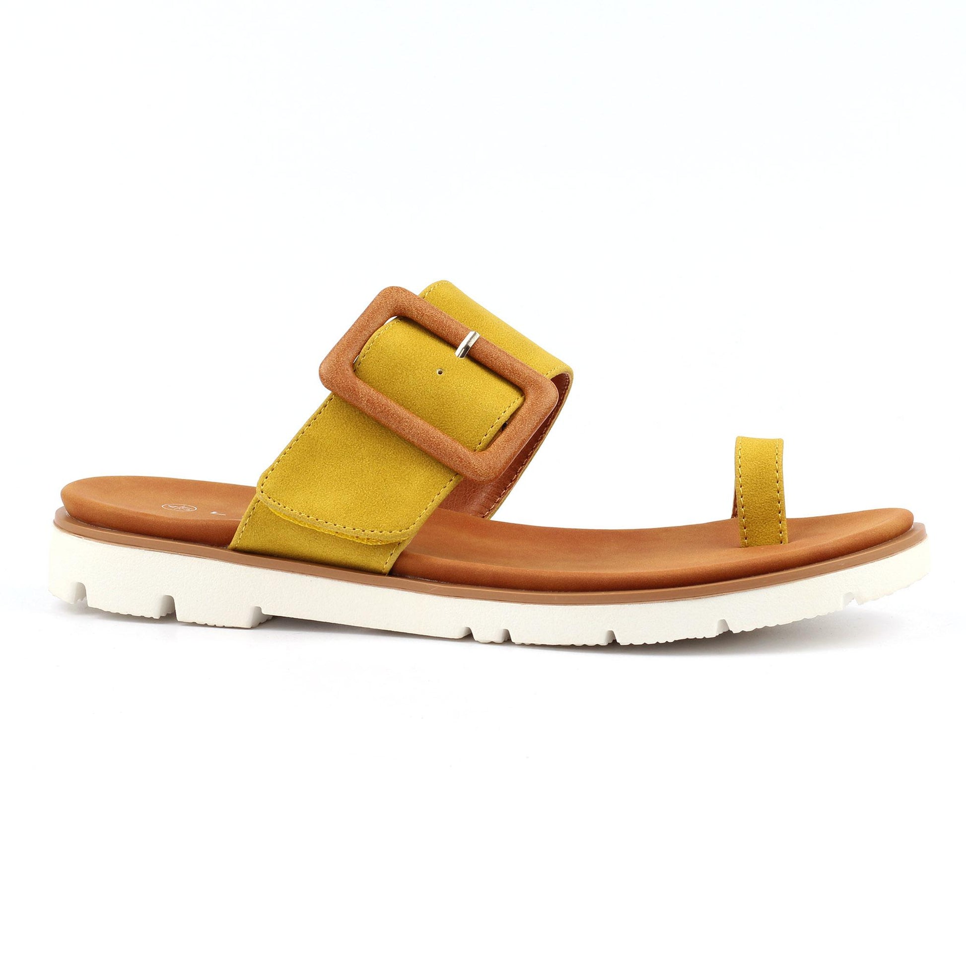 Lime - Front - Lunar Womens-Ladies Emily Sandals