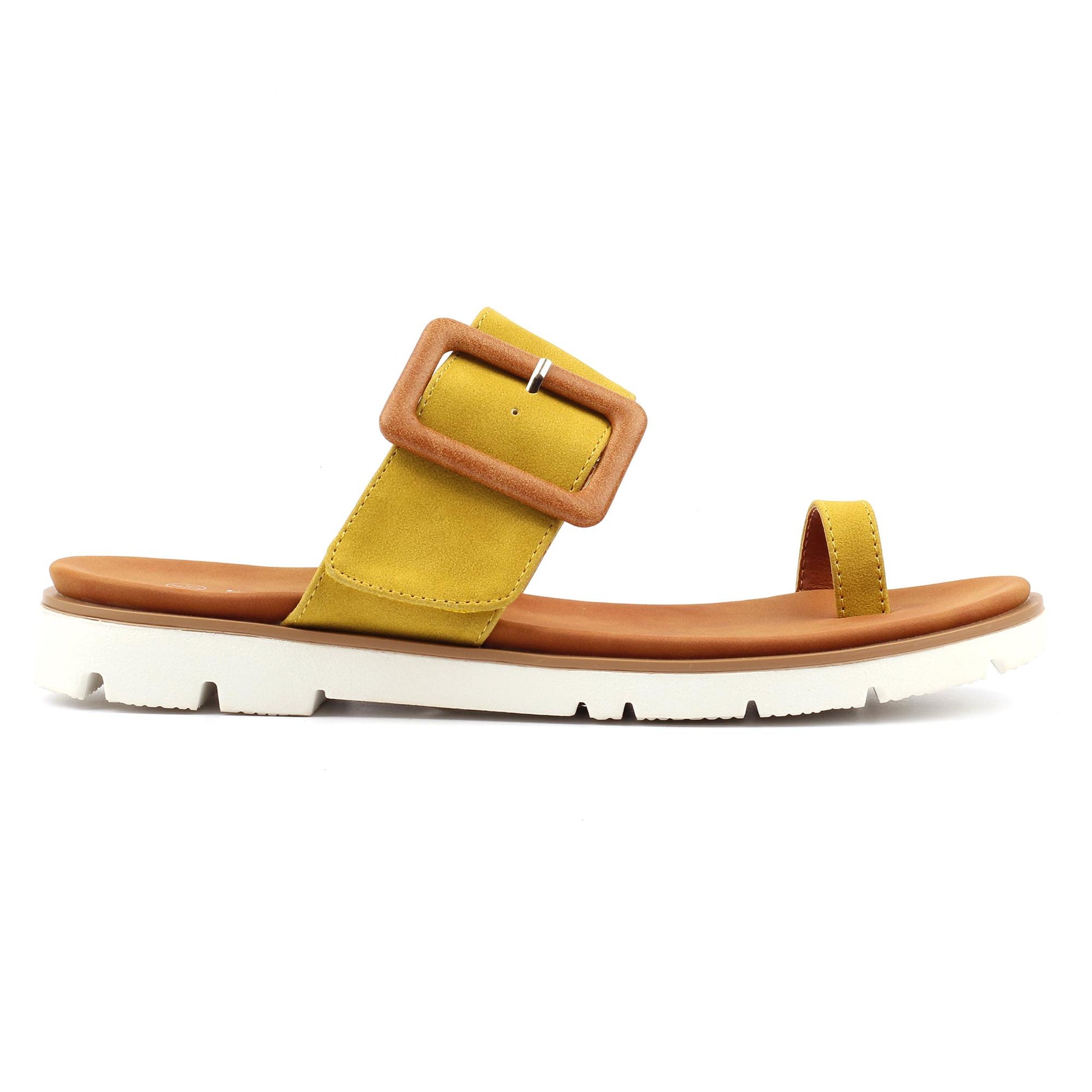 Lime - Back - Lunar Womens-Ladies Emily Sandals