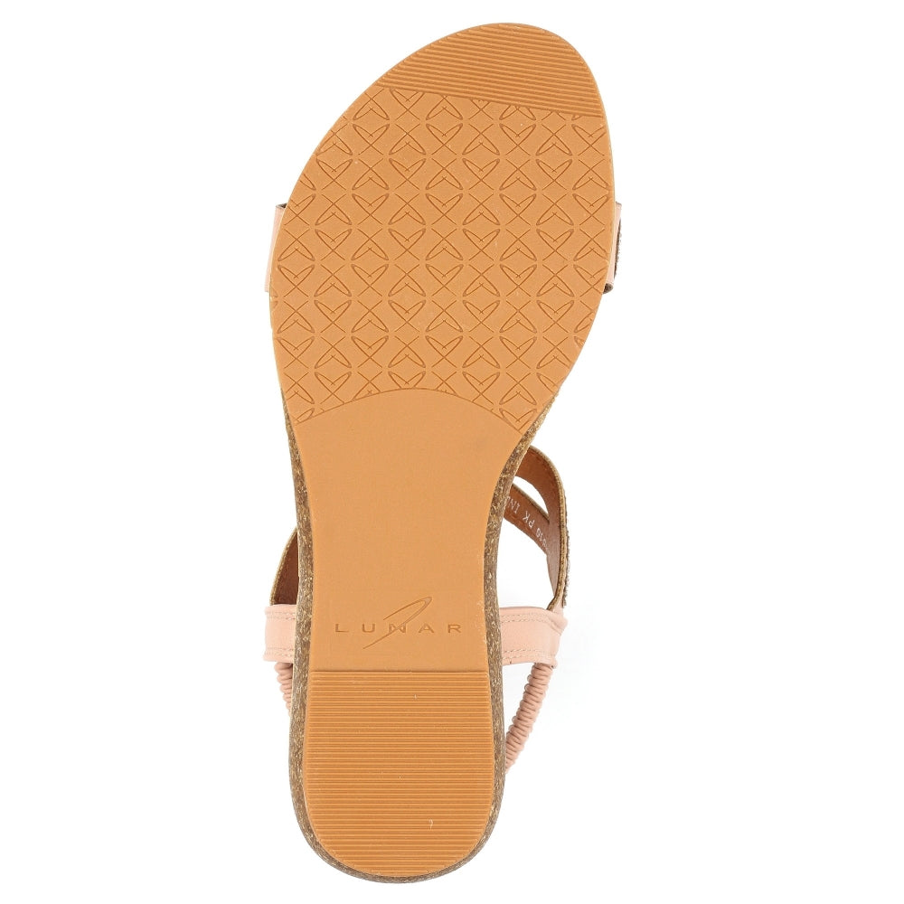 Pink - Pack Shot - Lunar Womens-Ladies Indigo Wide Sandals
