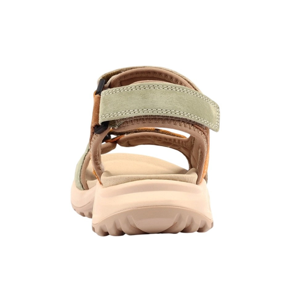 Orange - Back - Lazy Dogz Womens-Ladies LD Alston Leather Sandals