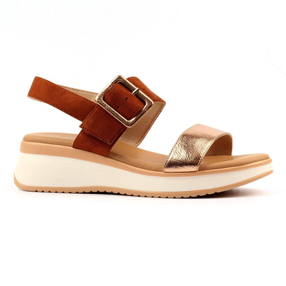 Tan - Front - Lunar Womens-Ladies Dion Sandals