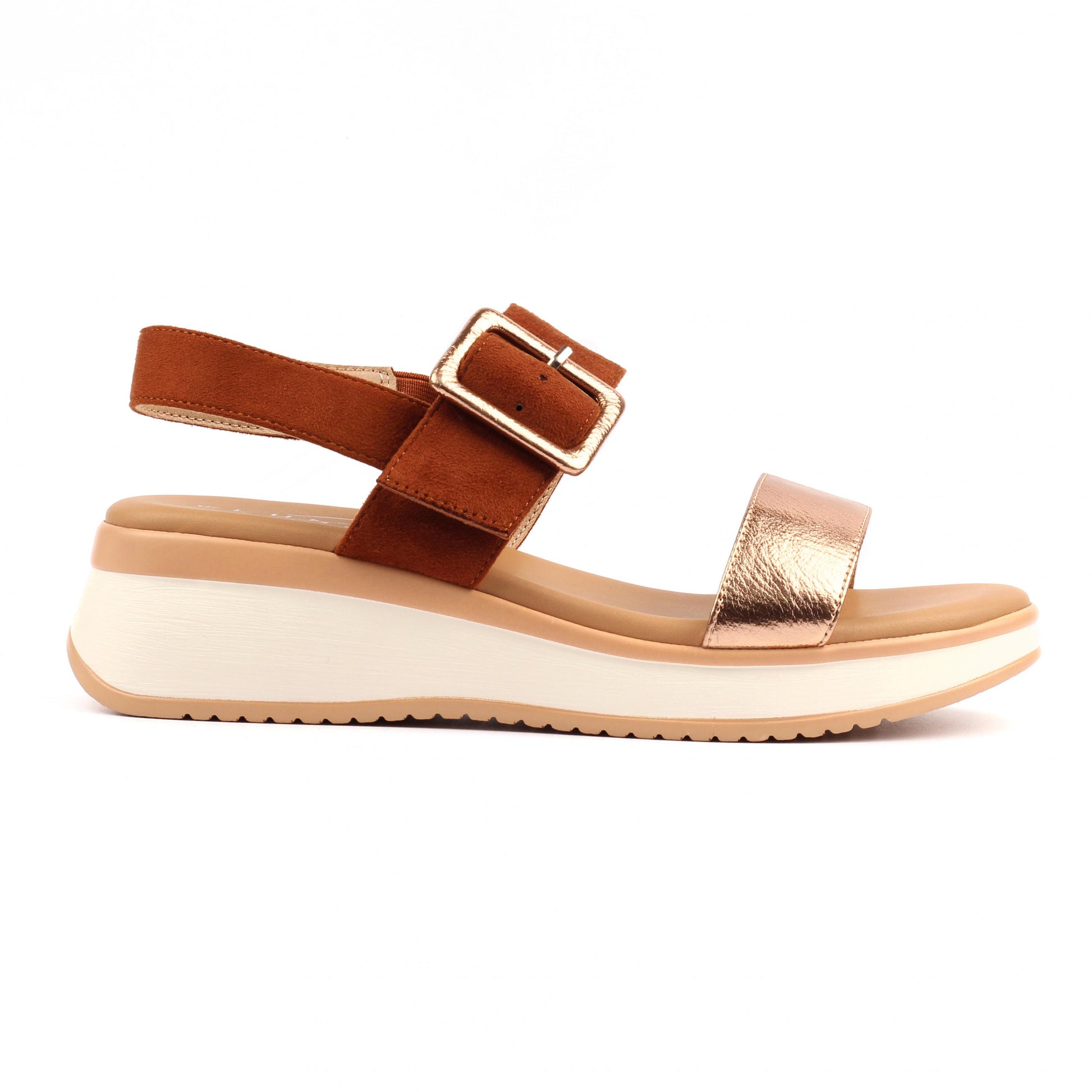 Tan - Back - Lunar Womens-Ladies Dion Sandals