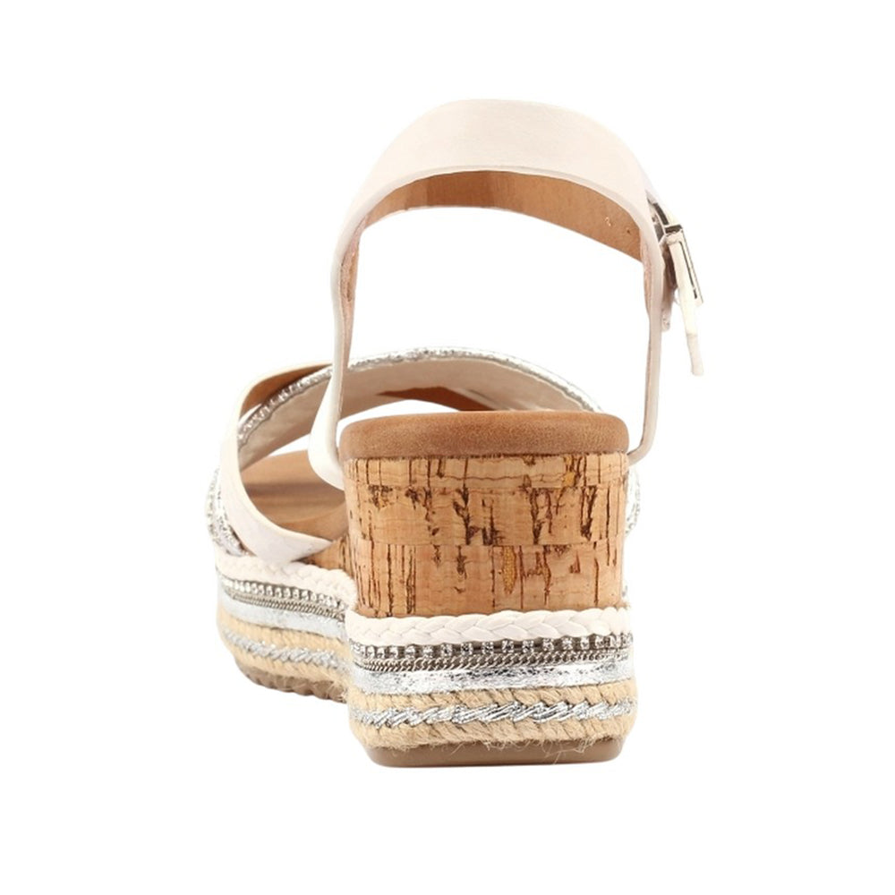White - Back - Lunar Womens-Ladies Donna Sandals