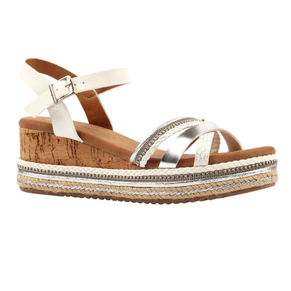 White - Front - Lunar Womens-Ladies Donna Sandals