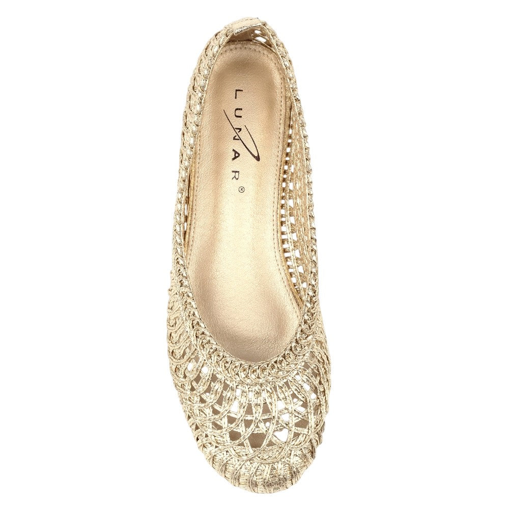 Gold - Side - Lunar Womens-Ladies Keeley Pumps