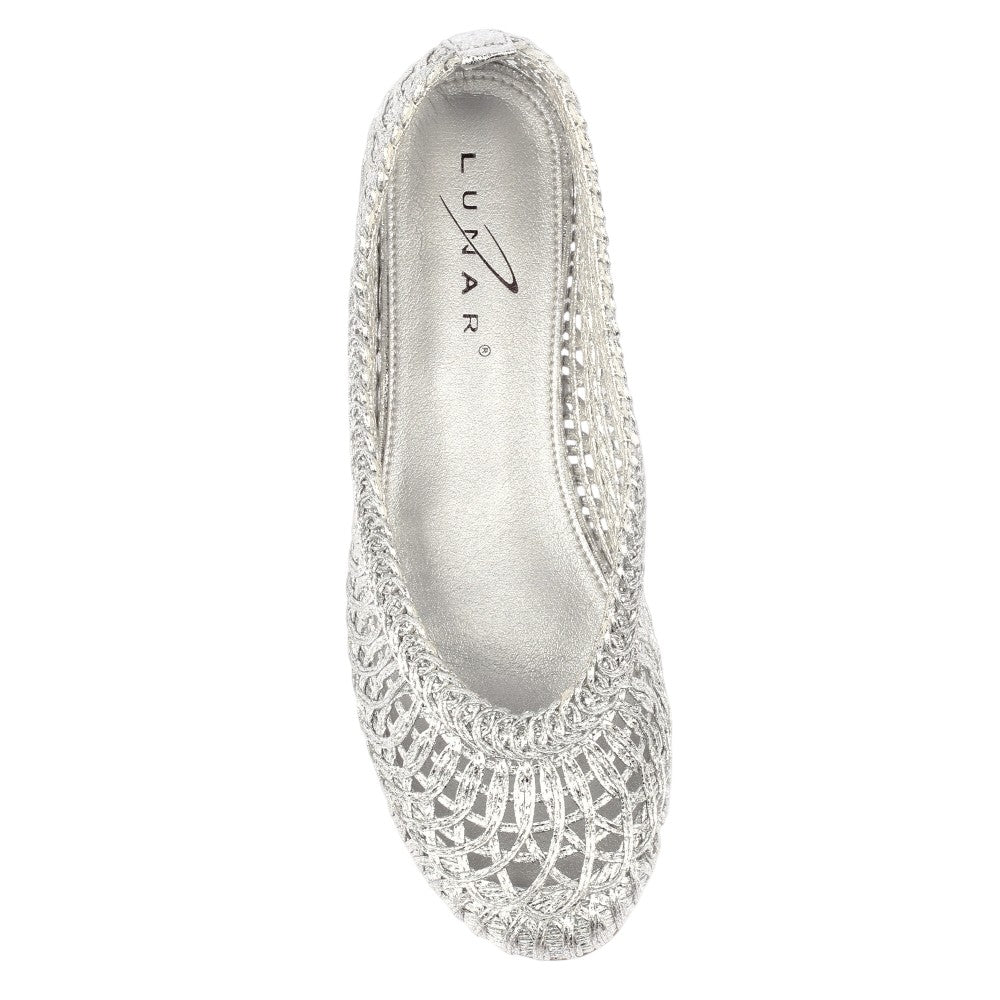 Silver - Side - Lunar Womens-Ladies Keeley Pumps