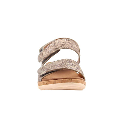 Pewter - Side - Lunar Womens-Ladies Beatrice Touch Fastening Sandals