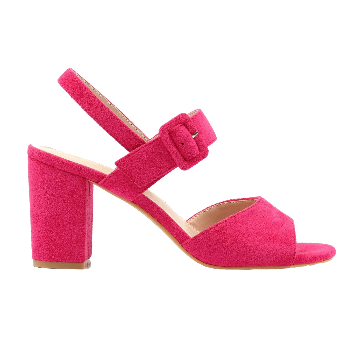 Fuchsia - Back - Lunar Womens-Ladies Phillipa Block Heel High Heels