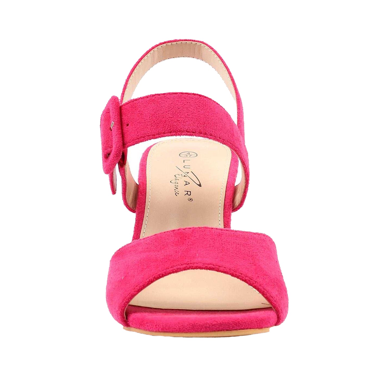 Fuchsia - Side - Lunar Womens-Ladies Phillipa Block Heel High Heels