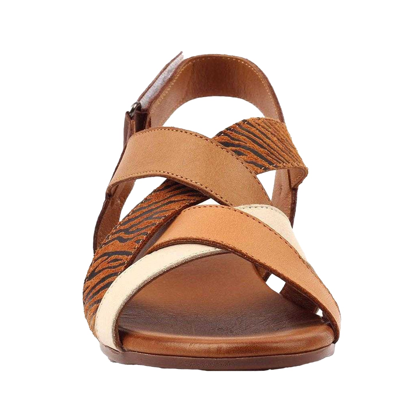 Tan - Side - Lunar Womens-Ladies Oprah Leather Sandals