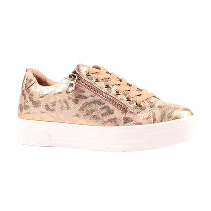 Rose - Front - Lunar Womens-Ladies Charm ll Animal Print Trainers