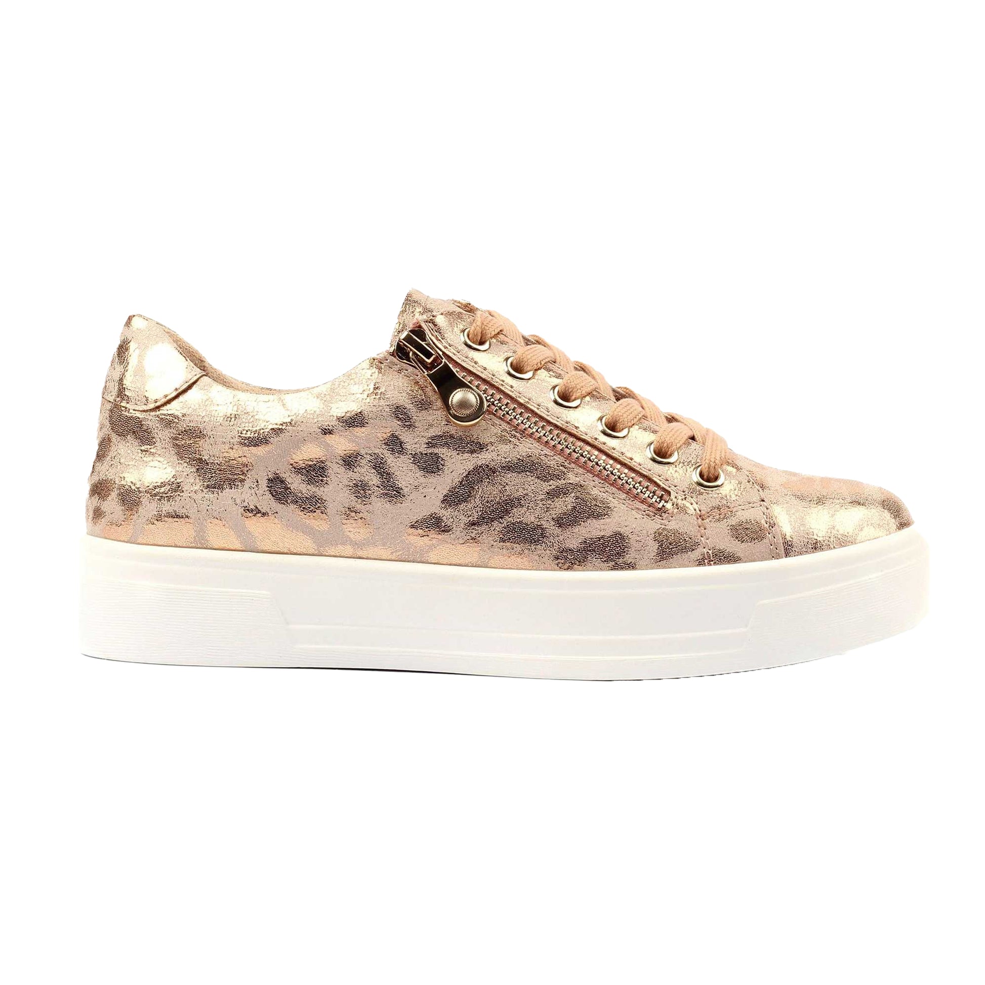 Rose - Back - Lunar Womens-Ladies Charm ll Animal Print Trainers