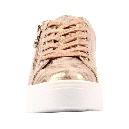 Rose - Side - Lunar Womens-Ladies Charm ll Animal Print Trainers