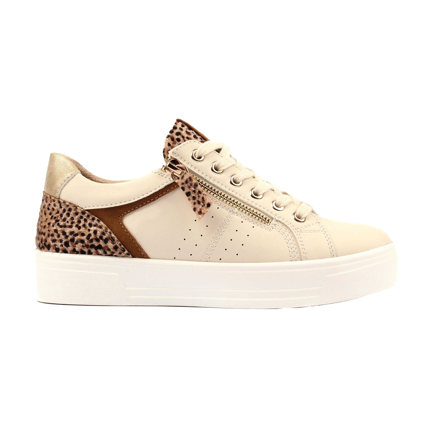 Cream - Back - Lunar Womens-Ladies Presley Trainers