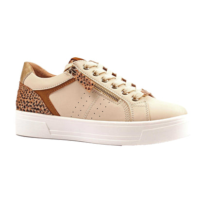 Cream - Front - Lunar Womens-Ladies Presley Trainers