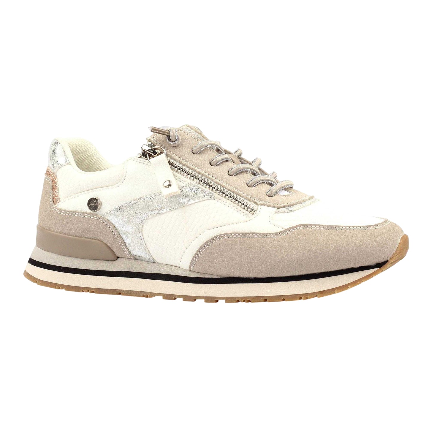 Grey - Front - Lunar Womens-Ladies Lindy Trainers