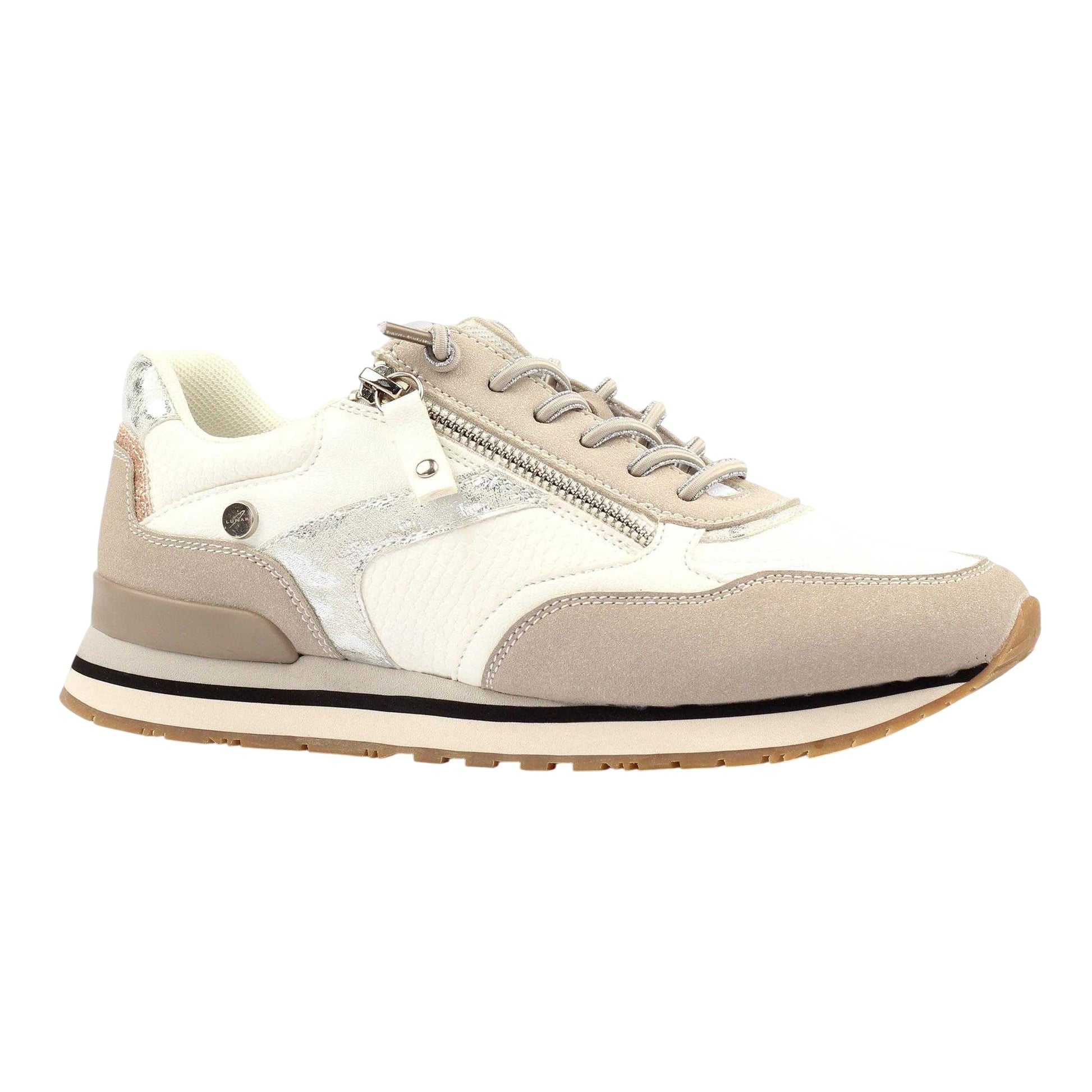Grey - Front - Lunar Womens-Ladies Lindy Trainers