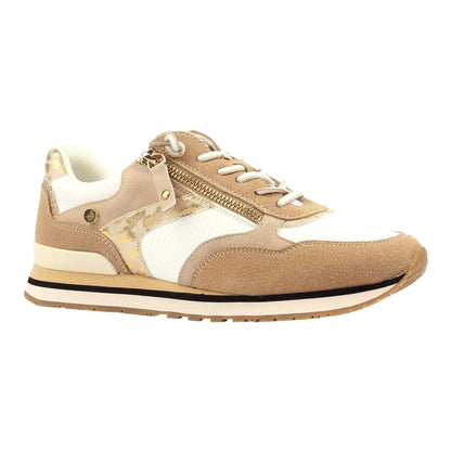 Beige - Front - Lunar Womens-Ladies Lindy Trainers