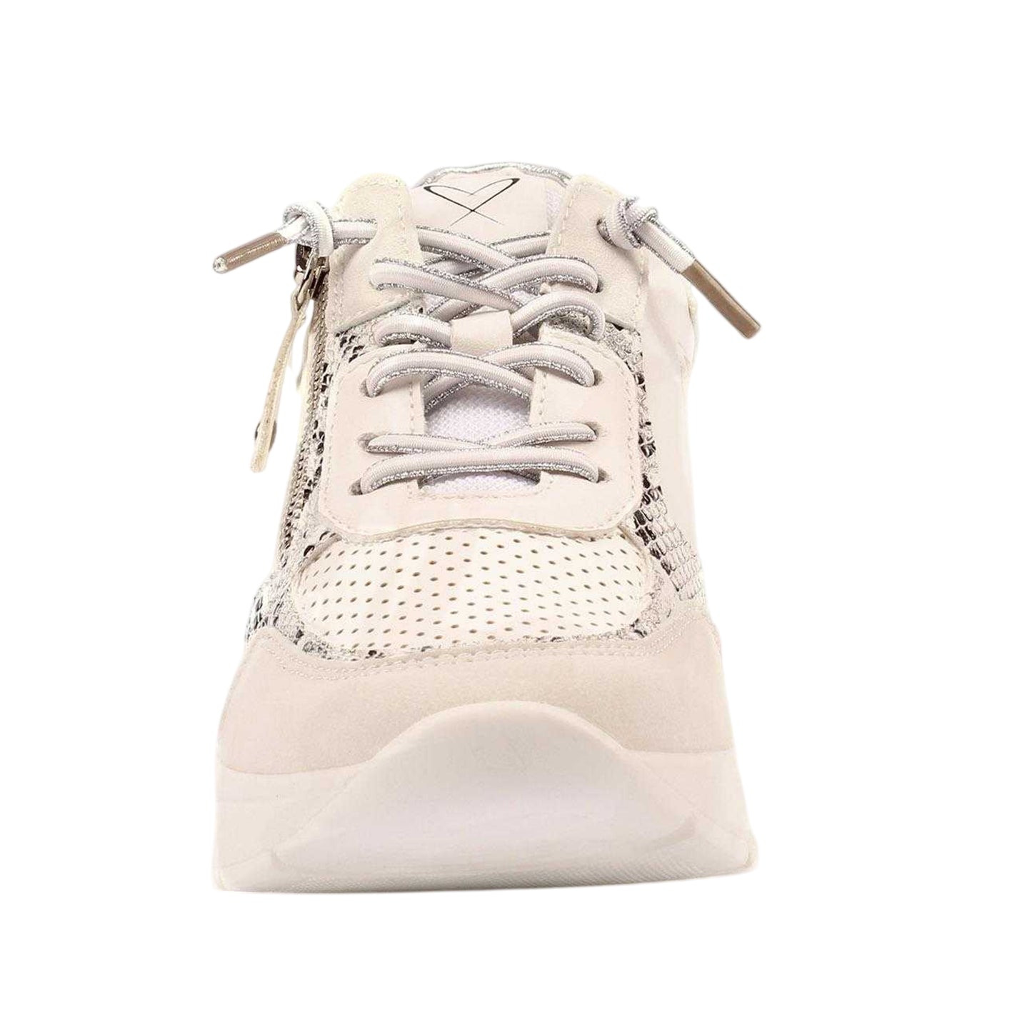 Silver - Side - Lunar Womens-Ladies Bailey Wedge Trainers