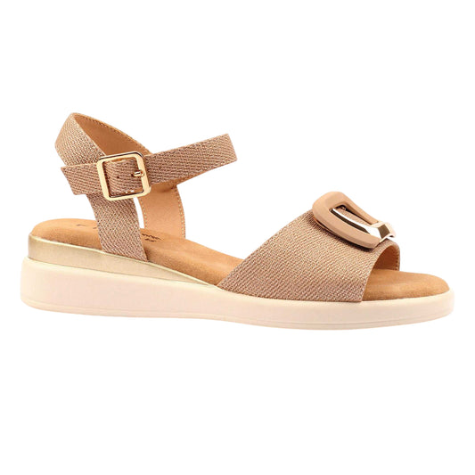 Nude - Front - Lunar Womens-Ladies Jessika Sandals