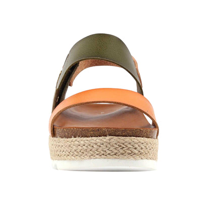 Olive - Side - Lunar Womens-Ladies Deanna II Sandals