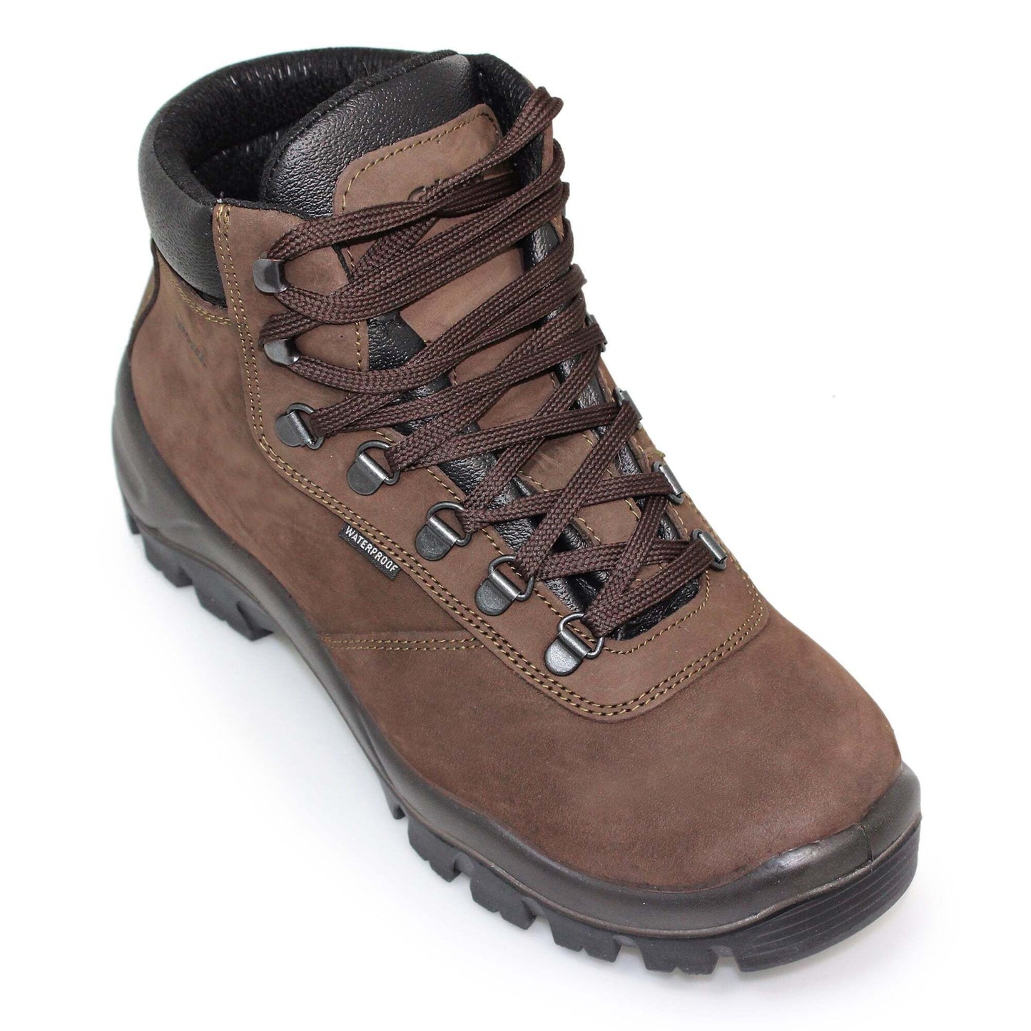 Brown - Side - Grisport Mens Glencoe Nubuck Walking Boots