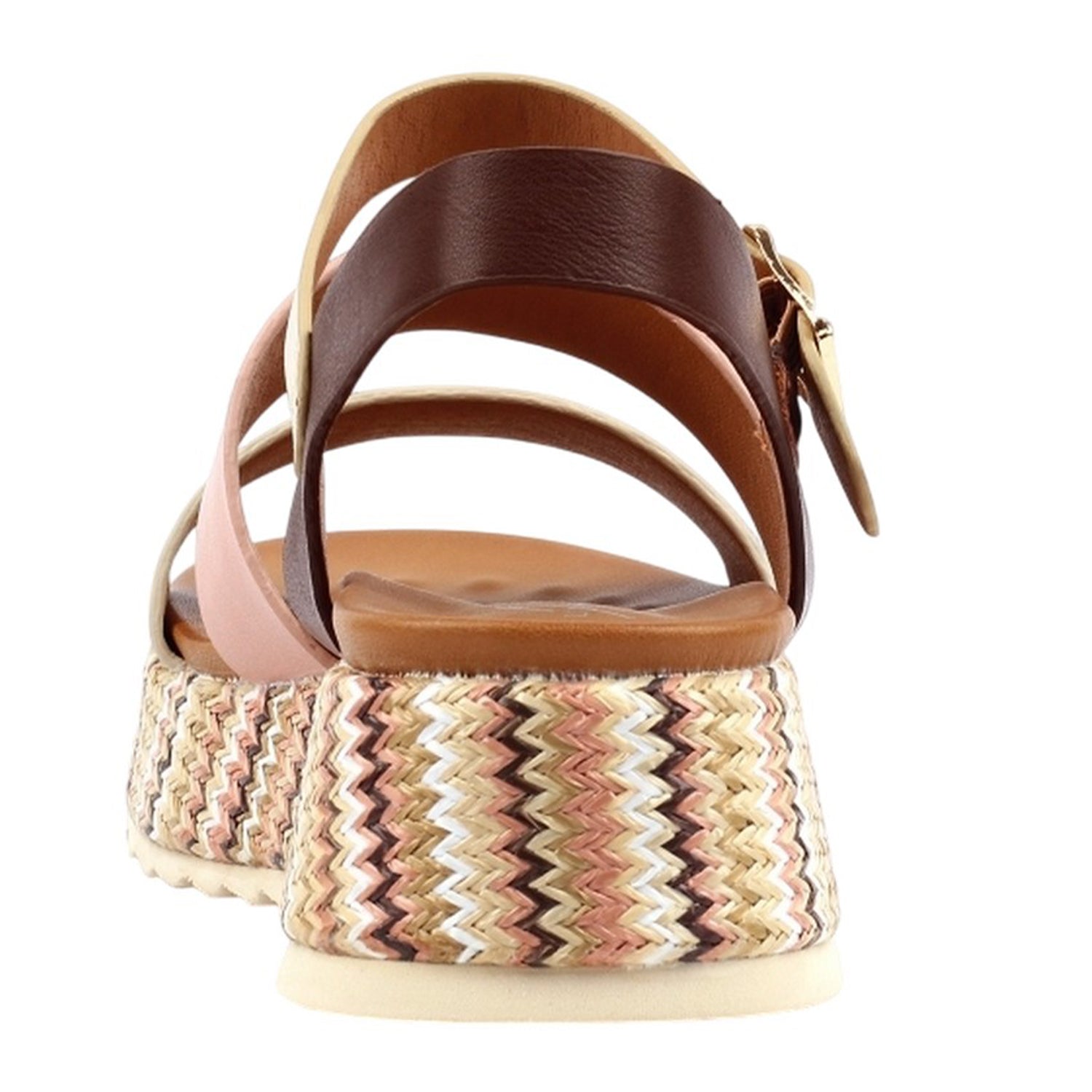 Beige - Back - Lunar Womens-Ladies Berkley Sandals
