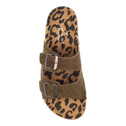 Sage - Lifestyle - Lunar Womens-Ladies Pecan Leather Sandals