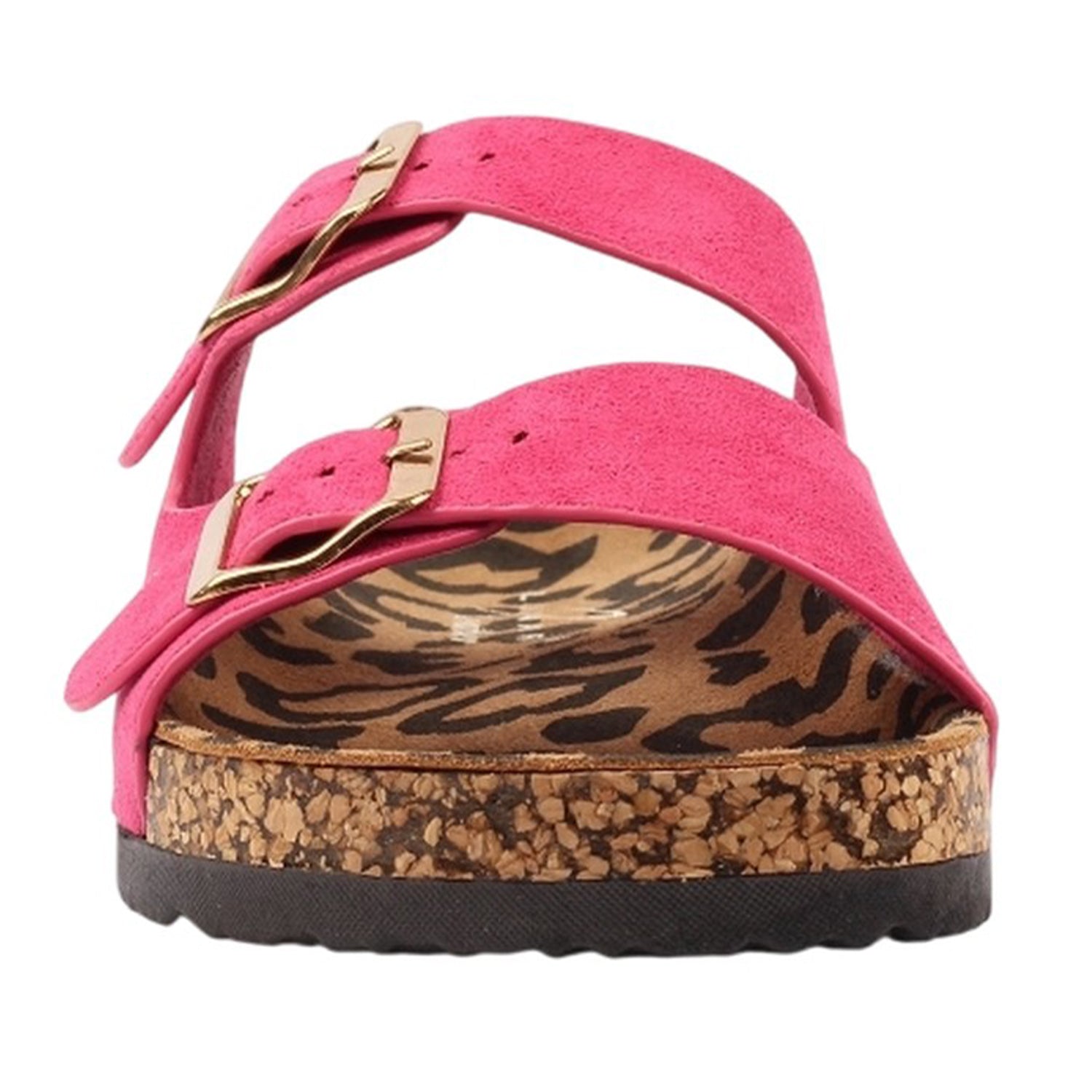 Fuchsia - Pack Shot - Lunar Womens-Ladies Pecan Leather Sandals