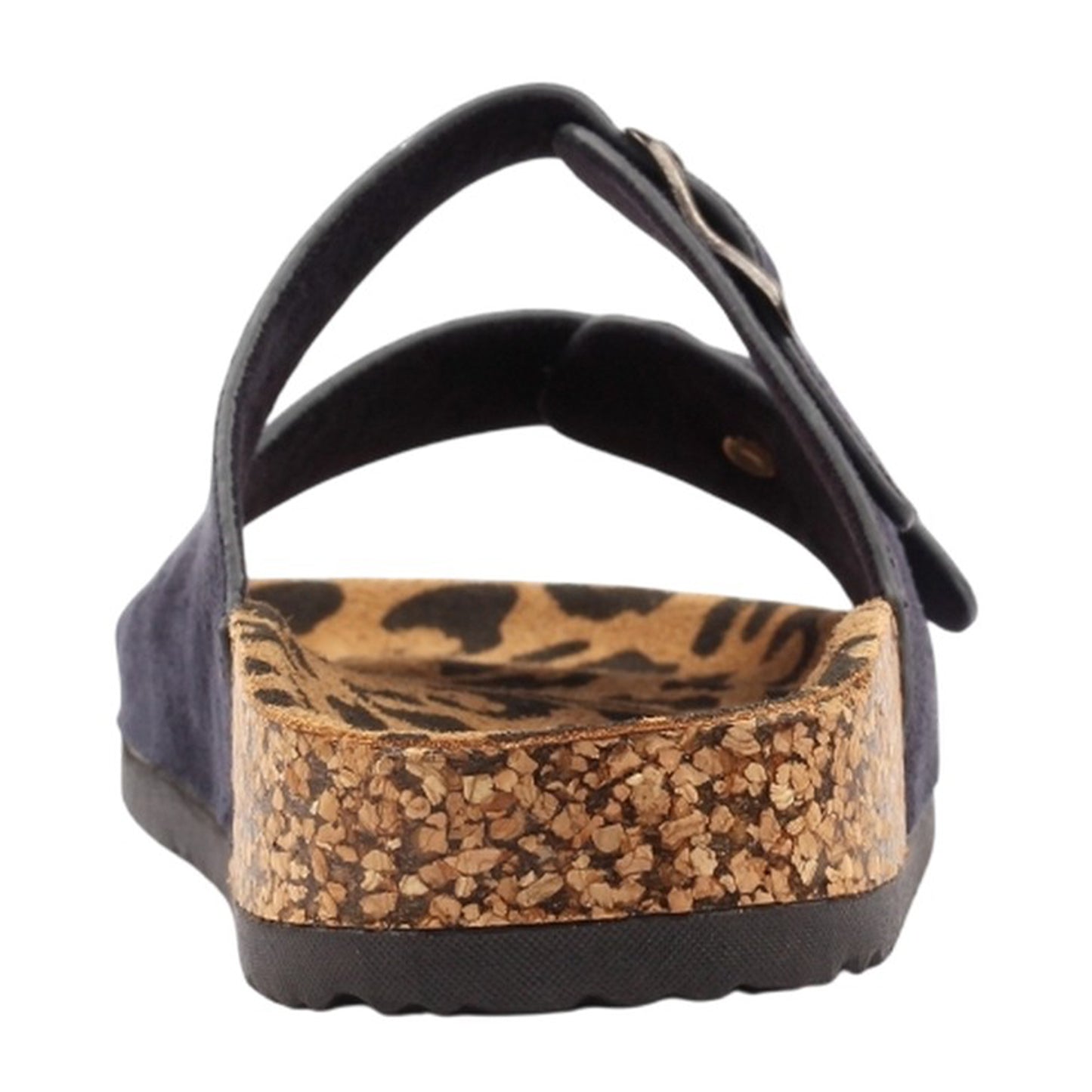 Navy - Back - Lunar Womens-Ladies Pecan Leather Sandals