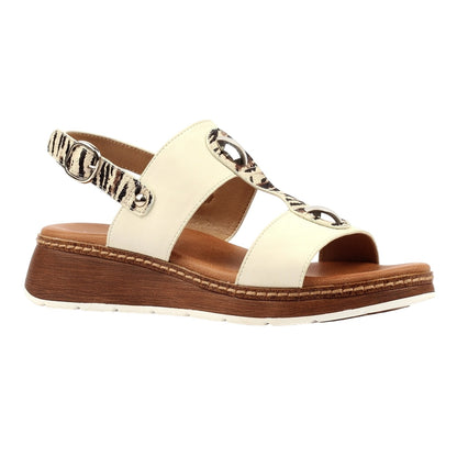 White - Front - Lunar Womens-Ladies Georgia Wedge