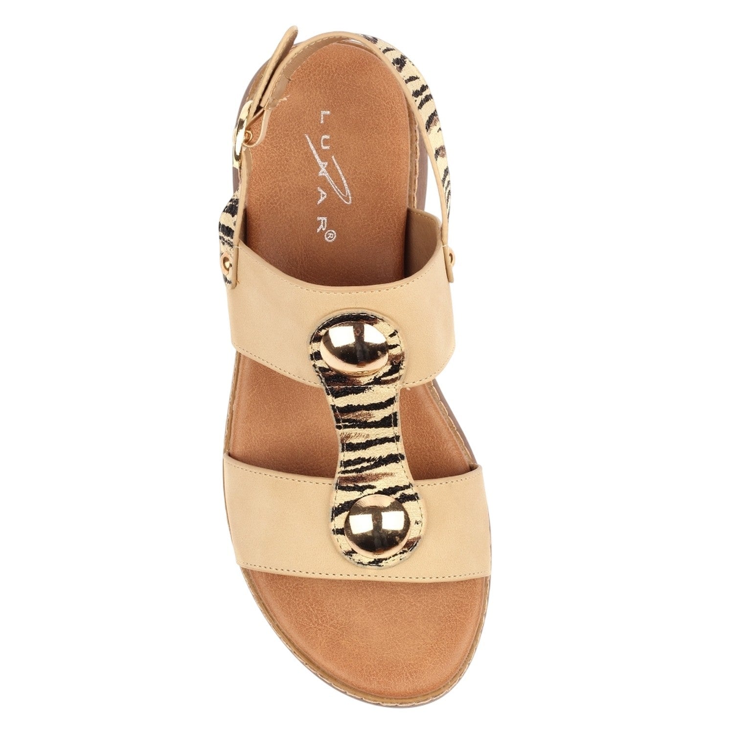 Beige - Lifestyle - Lunar Womens-Ladies Georgia Wedge