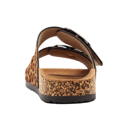 Ocelot - Back - Lunar Womens-Ladies Rondo Leather Sandals