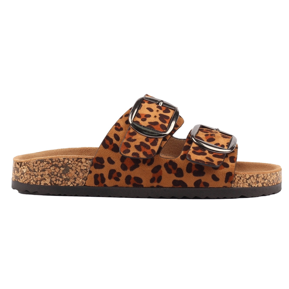 Ocelot - Side - Lunar Womens-Ladies Rondo Leather Sandals