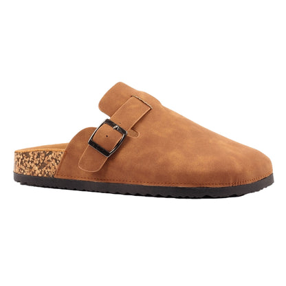 Tan - Front - Lunar Womens-Ladies Veluna Leather Sandals