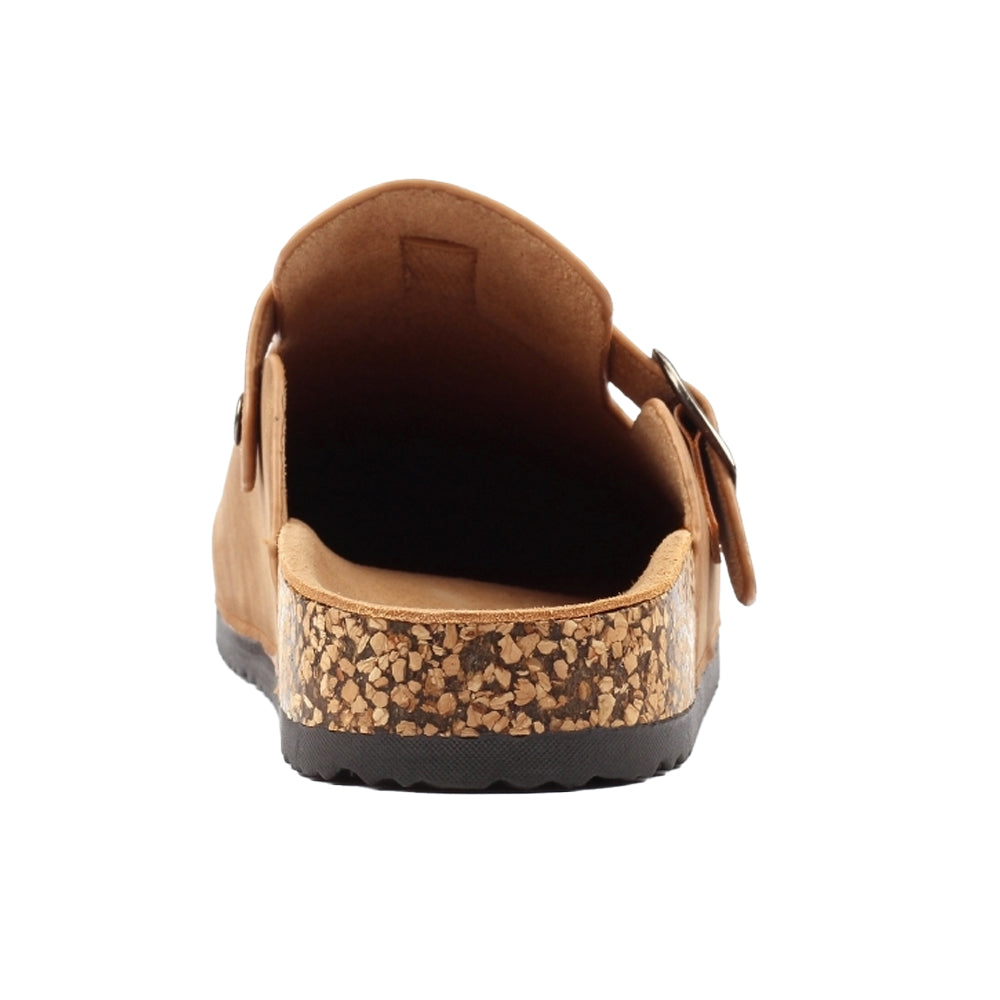 Tan - Back - Lunar Womens-Ladies Veluna Leather Sandals