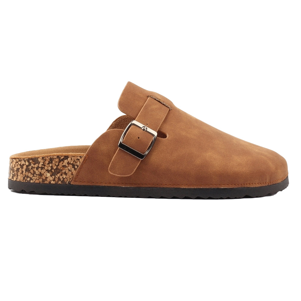 Tan - Side - Lunar Womens-Ladies Veluna Leather Sandals