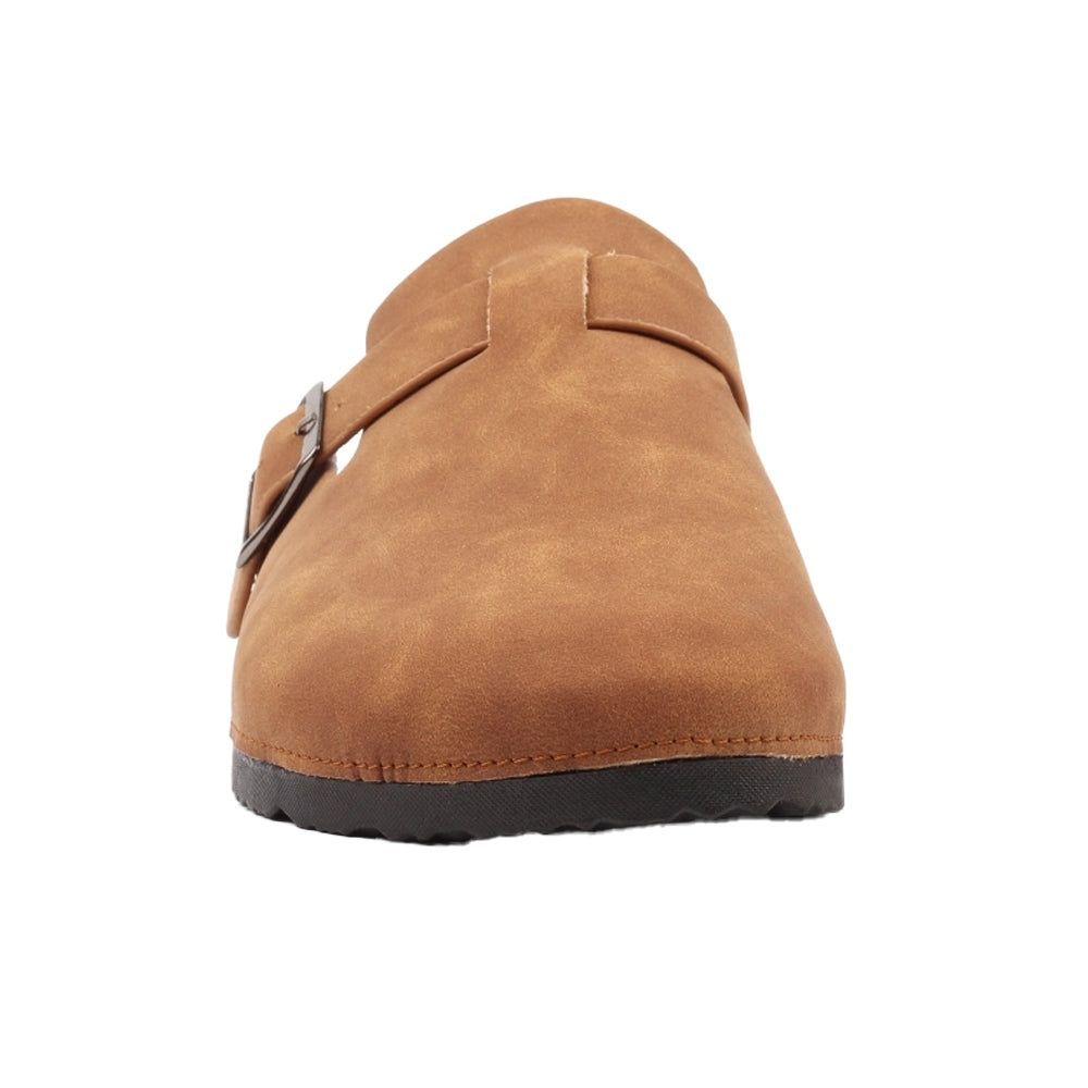 Tan - Pack Shot - Lunar Womens-Ladies Veluna Leather Sandals