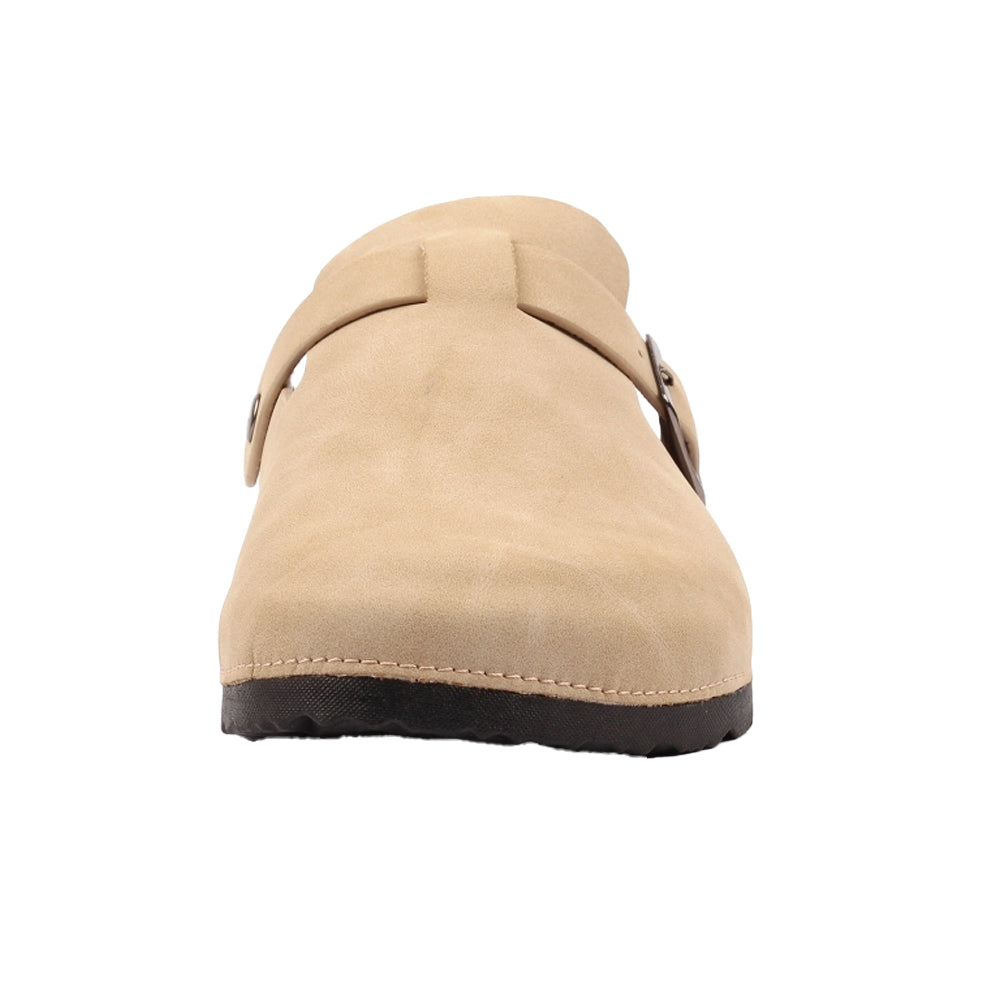 Beige - Pack Shot - Lunar Womens-Ladies Veluna Leather Sandals
