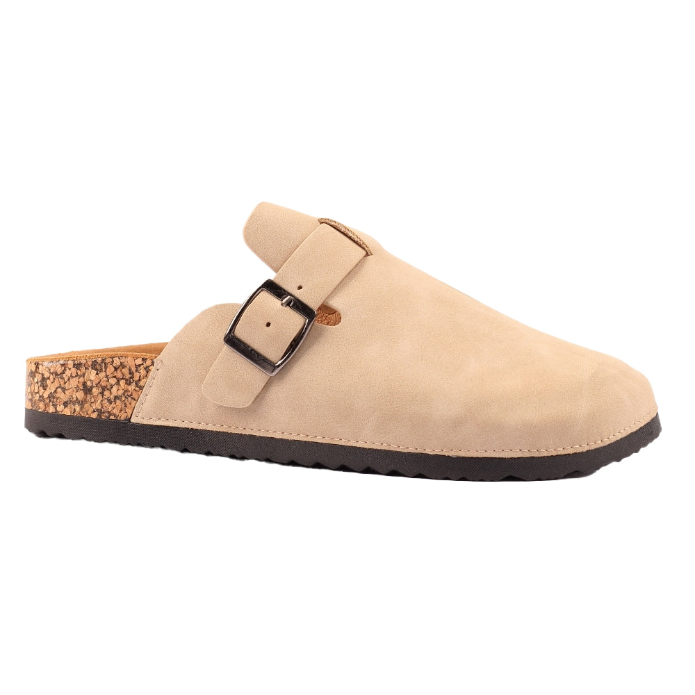 Beige - Front - Lunar Womens-Ladies Veluna Leather Sandals