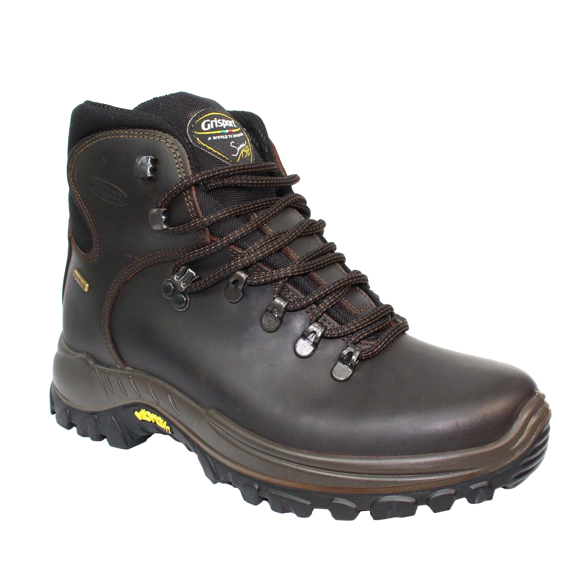 Brown - Front - Grisport Mens Everest Nubuck Walking Boots