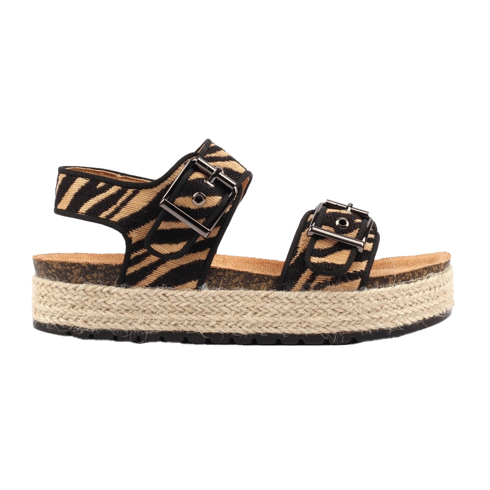 Black - Side - Lunar Womens-Ladies Encode Sandals
