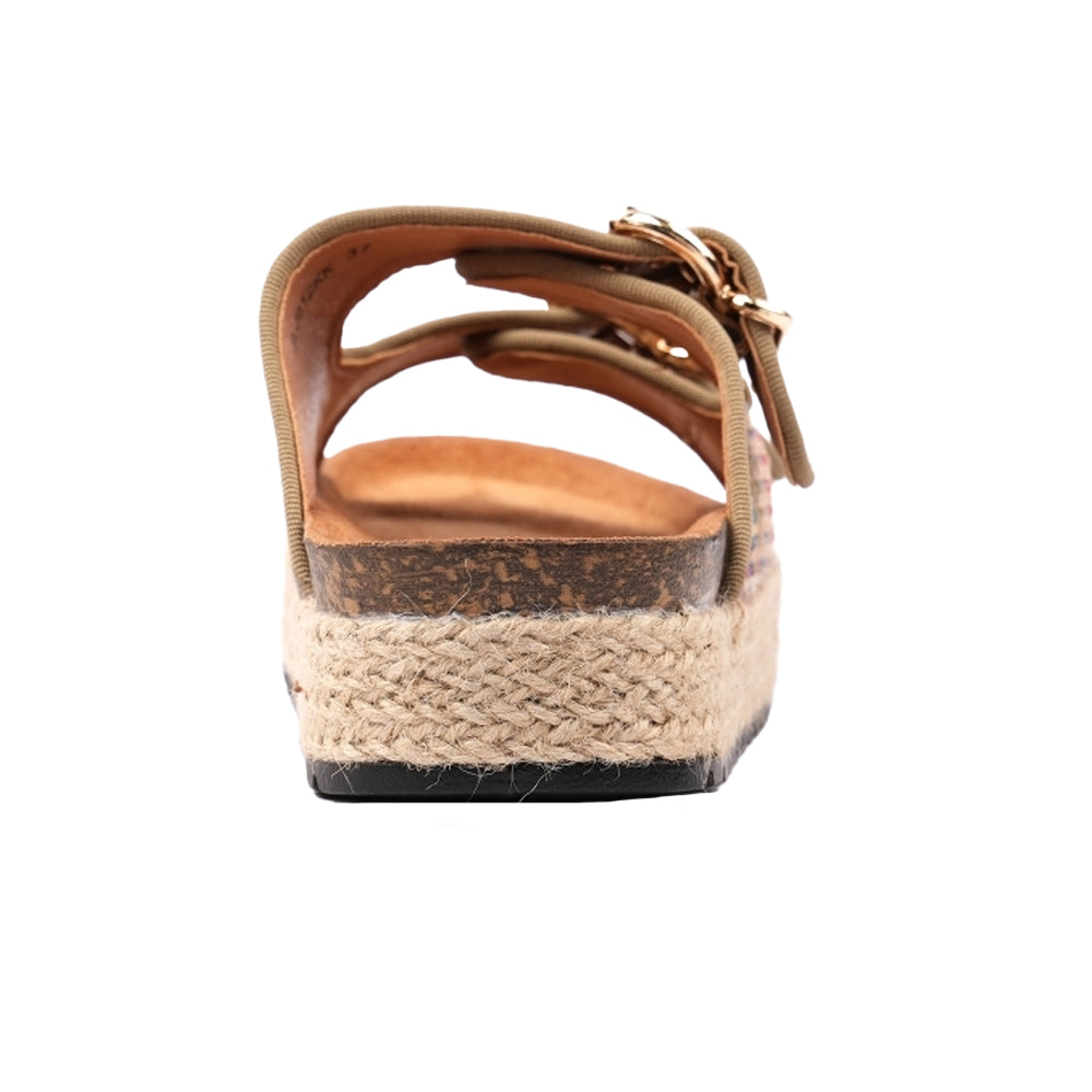 Khaki - Back - Lunar Womens-Ladies Relay Sandals