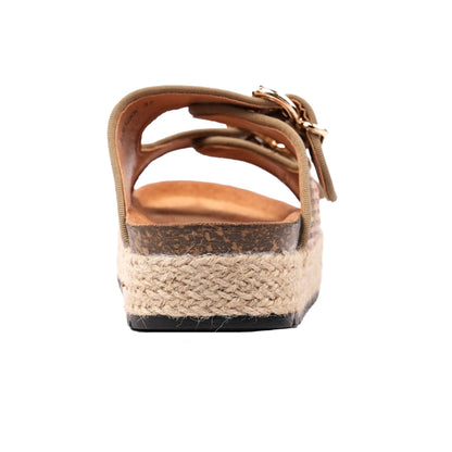 Khaki - Back - Lunar Womens-Ladies Relay Sandals