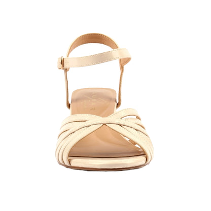 Beige - Pack Shot - Lunar Womens-Ladies Jaylen Block Heel Sandals